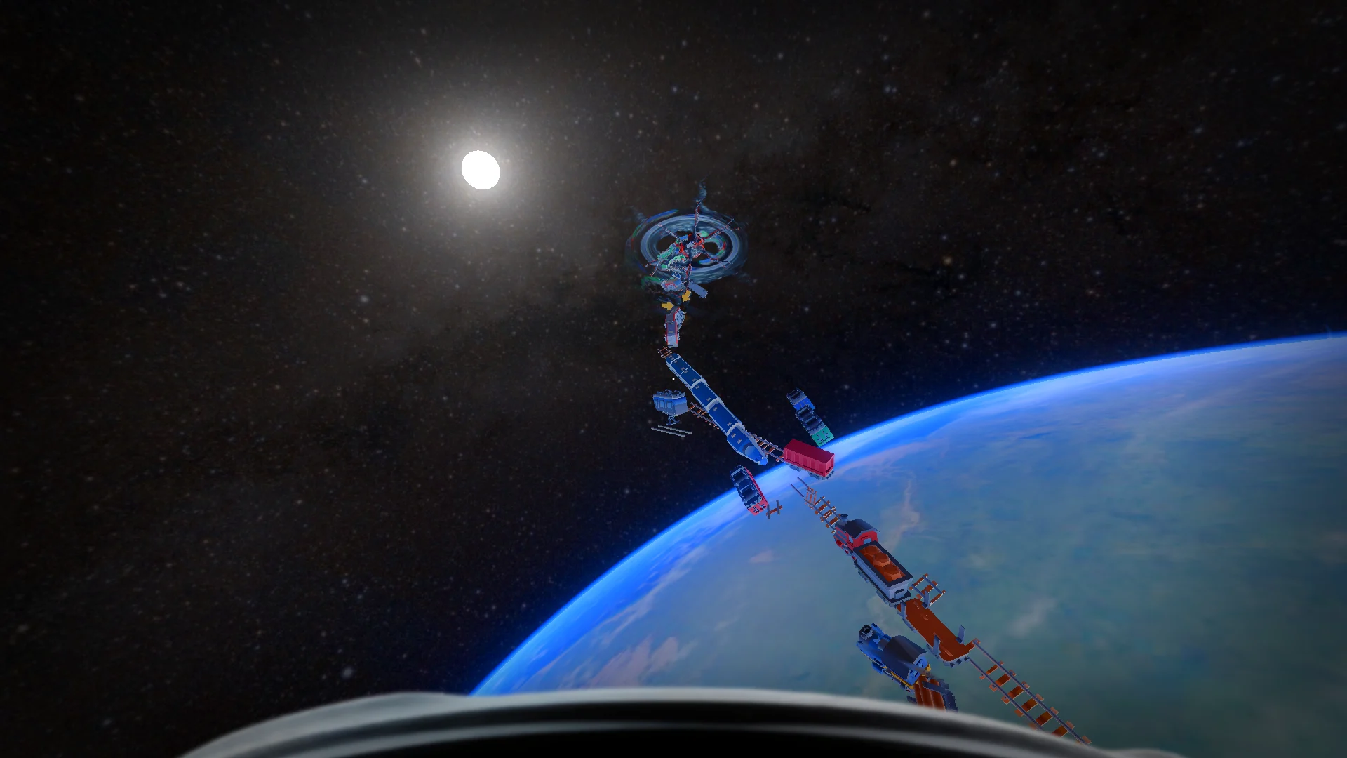Struggle screenshot with a first-person view in space