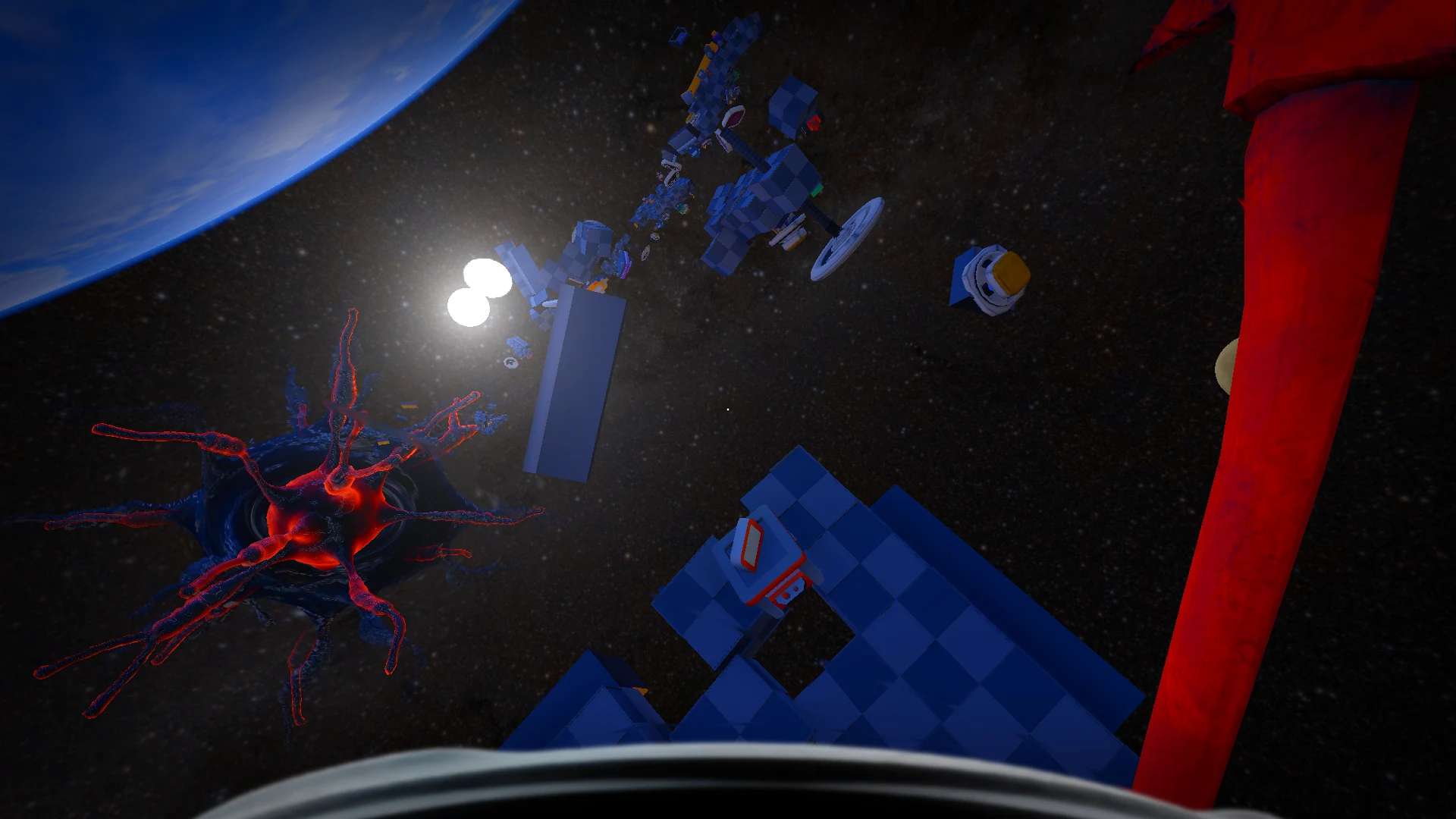 Struggle screenshot with low gravity navigation