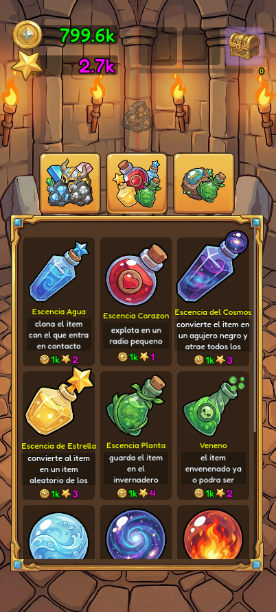 Tatara Forge mobile screenshot showing upgrade choices
